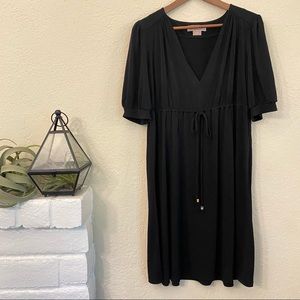 Micheal Kors Black Dress with short sleeves and cinched waist